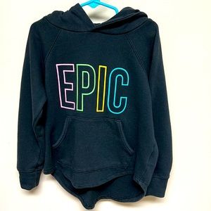 Girls Hi-lo hem hooded sweatshirt